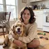Megan Hartley with her golden retriever
